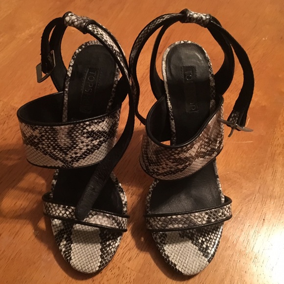 Topshop Snakeskin Heel, Size 5.5 - Picture 2 of 3